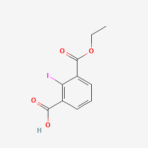 molecular formula C10H9IO4 B14128520 3-(Ethoxycarbonyl)-2-iodobenzoic acid 