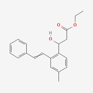 (E)-ethyl 3-hydroxy-3-(4-methyl-2-styrylphenyl)propanoate