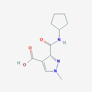 molecular formula C11H15N3O3 B14128561 3-[(Cyclopentylamino)carbonyl]-1-methyl-1H-pyrazole-4-carboxylic acid CAS No. 1006440-47-6