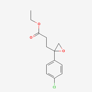 molecular formula C13H15ClO3 B14128582 Ethyl 3-[2-(4-chlorophenyl)oxiran-2-YL]propanoate CAS No. 89058-50-4