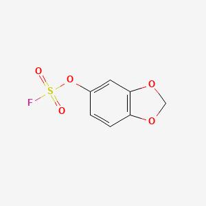 molecular formula C7H5FO5S B14128638 Fluorosulfuric acid, 1,3-benzodioxol-5-yl ester 