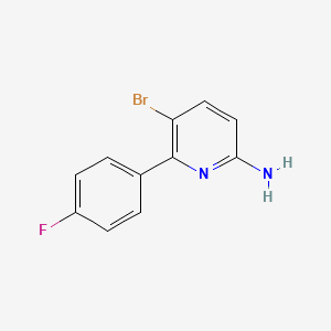 molecular formula C11H8BrFN2 B1412864 5-Bromo-6-(4-fluoro-phenyl)-pyridin-2-ylamine CAS No. 1817741-80-2