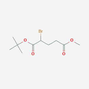 molecular formula C10H17BrO4 B14128708 1-tert-Butyl 5-methyl 2-bromopentanedioate CAS No. 87517-44-0