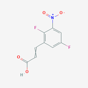 molecular formula C9H5F2NO4 B1412872 2,5-Difluoro-3-nitrocinnamic acid CAS No. 1807416-01-8