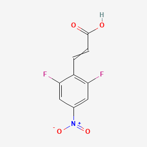 molecular formula C9H5F2NO4 B1412873 2,6-Difluoro-4-nitrocinnamic acid CAS No. 1807439-72-0