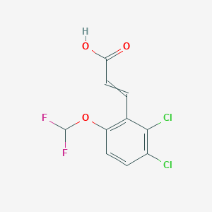 molecular formula C10H6Cl2F2O3 B1412874 2,3-Dichloro-6-(difluoromethoxy)cinnamic acid CAS No. 1807312-54-4