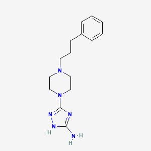 molecular formula C15H22N6 B14128760 3-[4-(3-phenylpropyl)piperazin-1-yl]-1H-1,2,4-triazol-5-amine CAS No. 89293-01-6