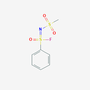 molecular formula C7H8FNO3S2 B14128764 N-(methylsulfonyl)-Benzenesulfonimidoyl fluoride 