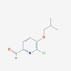 molecular formula C10H12ClNO2 B1412878 6-氯-5-异丁氧基吡啶-2-甲醛 CAS No. 2167918-29-6