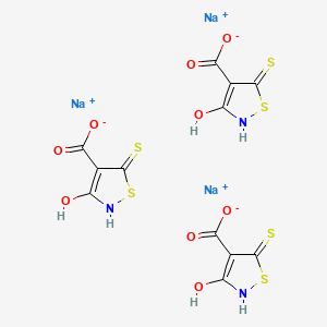 molecular formula C12H6N3Na3O9S6 B14128958 Trisodium 4-carboxy-5-mercapto-3-hydroxy-isothiazole 