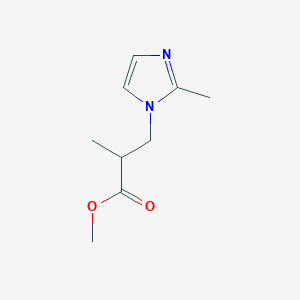 molecular formula C9H14N2O2 B14128975 Methyl 2-methyl-3-(2-methyl-1H-imidazol-1-yl)propanoate CAS No. 1153827-99-6