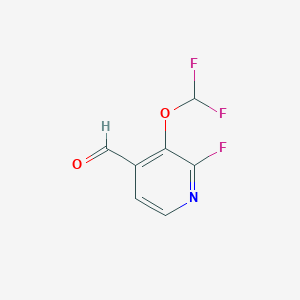 molecular formula C7H4F3NO2 B1412898 3-Difluoromethoxy-2-fluoro-4-formylpyridine CAS No. 1807040-67-0