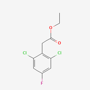 molecular formula C10H9Cl2FO2 B1412900 Ethyl 2,6-dichloro-4-fluorophenylacetate CAS No. 1806276-96-9