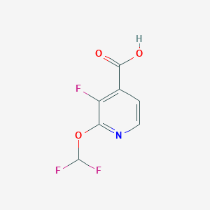 molecular formula C7H4F3NO3 B1412903 2-Difluoromethoxy-3-fluoroisonicotinic acid CAS No. 1806315-88-7