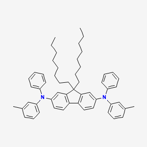 molecular formula C55H64N2 B14129034 N2,N7-bis(3-methylphenyl)-9,9-dioctyl-N2,N7-diphenyl-9H-fluorene-2,7-diamine 