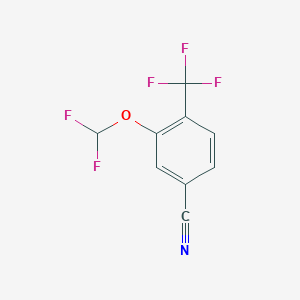 molecular formula C9H4F5NO B1412908 3-Difluoromethoxy-4-(trifluoromethyl)benzonitrile CAS No. 1806331-34-9