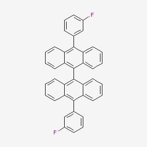 molecular formula C40H24F2 B14129081 10,10'-Bis(3-fluorophenyl)-9,9'-bianthracene 
