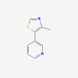 molecular formula C9H8N2S B14129099 3-(4-Methylthiazol-5-yl)-pyridine 