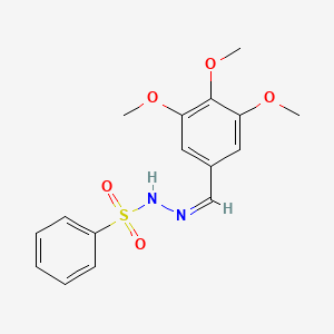 molecular formula C16H18N2O5S B14129186 N'-[(Z)-(3,4,5-trimethoxyphenyl)methylidene]benzenesulfonohydrazide 