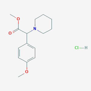 molecular formula C15H22ClNO3 B1412919 Methyl 2-(4-methoxyphenyl)-2-(piperidin-1-yl)acetate hydrochloride CAS No. 1922720-23-7