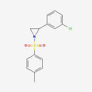 molecular formula C15H14ClNO2S B14129221 N-Tosyl-2-(m-chlorophenyl)aziridine 