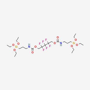molecular formula C25H48F6N2O10Si2 B14129234 Hexafluoropentyl [bis(triethoxysilyl)propyl]carbamate 