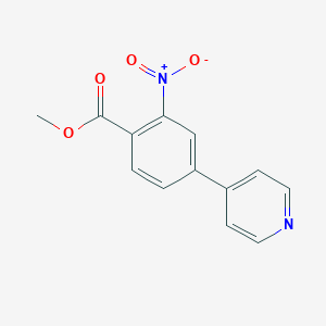 molecular formula C13H10N2O4 B14129283 Methyl 2-nitro-4-(pyridin-4-yl)benzoate CAS No. 1214383-41-1
