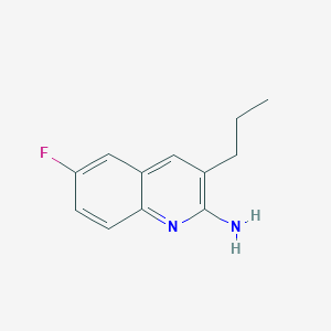 molecular formula C12H13FN2 B14129285 2-Amino-6-fluoro-3-propylquinoline CAS No. 948293-78-5
