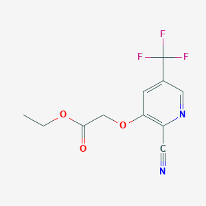 Ethyl {[2-cyano-5-(trifluoromethyl)-pyridin-3-yl]oxy}acetate