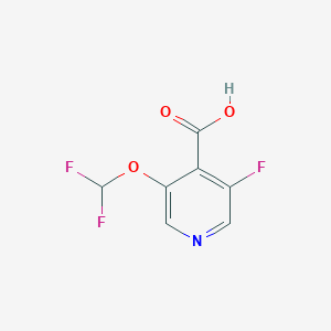 molecular formula C7H4F3NO3 B1412933 3-Difluoromethoxy-5-fluoroisonicotinic acid CAS No. 1806336-45-7
