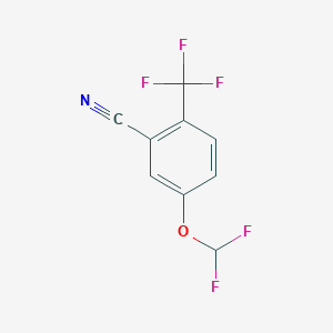 molecular formula C9H4F5NO B1412942 5-Difluoromethoxy-2-(trifluoromethyl)benzonitrile CAS No. 1804881-79-5