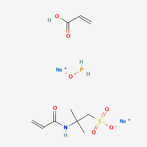 molecular formula C10H18NNa2O7PS B14129420 Disodium;2-methyl-2-(prop-2-enoylamino)propane-1-sulfonate;phosphinite;prop-2-enoic acid CAS No. 110224-99-2