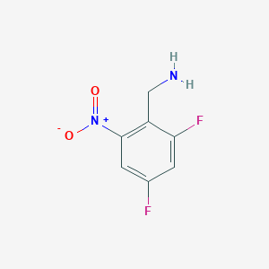 molecular formula C7H6F2N2O2 B1412944 2,4-Difluoro-6-nitrobenzylamine CAS No. 1806313-31-4