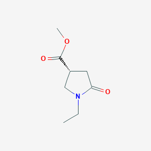 molecular formula C8H13NO3 B14129466 Methyl (3R)-1-ethyl-5-oxo-3-pyrrolidinecarboxylate CAS No. 428518-32-5