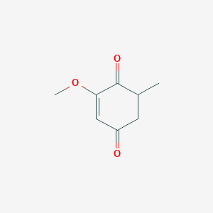 molecular formula C8H10O3 B141295 2-Methoxy-6-methylcyclohex-2-ene-1,4-dione CAS No. 152949-42-3