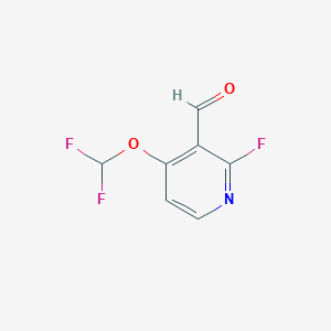 molecular formula C7H4F3NO2 B1412951 4-Difluoromethoxy-2-fluoro-3-formylpyridine CAS No. 1806333-91-4