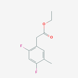molecular formula C11H12F2O2 B1412952 Ethyl 2,4-difluoro-5-methylphenylacetate CAS No. 1803841-53-3