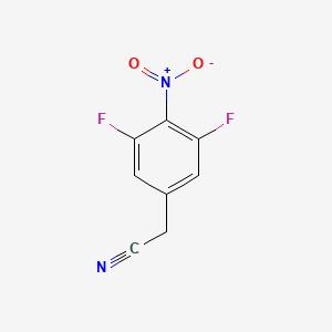 molecular formula C8H4F2N2O2 B1412954 3,5-Difluoro-4-nitrophenylacetonitrile CAS No. 1803827-93-1
