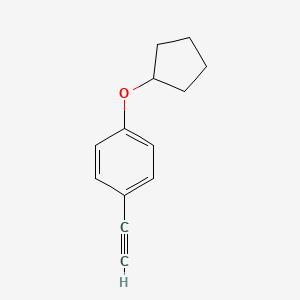 molecular formula C13H14O B1412957 1-(Cyclopentyloxy)-4-ethynylbenzene CAS No. 1395039-84-5