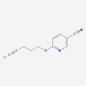 molecular formula C11H10N2O B1412961 6-(Pent-4-ynyloxy)nicotinonitrile CAS No. 1924322-05-3