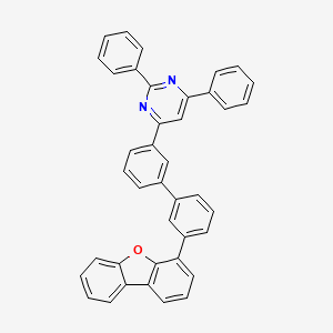 molecular formula C40H26N2O B14129637 4-(3'-(Dibenzo[b,d]furan-4-yl)-[1,1'-biphenyl]-3-yl)-2,6-diphenylpyrimidine 