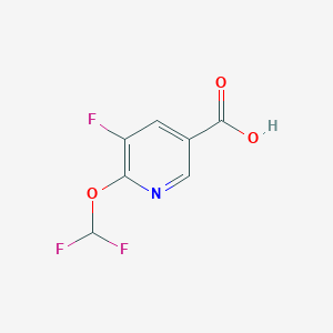 molecular formula C7H4F3NO3 B1412964 6-Difluoromethoxy-5-fluoronicotinic acid CAS No. 1806336-32-2