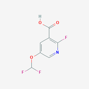 molecular formula C7H4F3NO3 B1412965 5-Difluoromethoxy-2-fluoronicotinic acid CAS No. 1803809-65-5