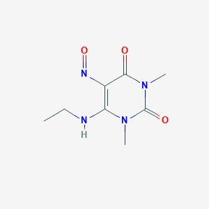 molecular formula C8H12N4O3 B14129699 6-(Ethylamino)-1,3-dimethyl-5-nitrosopyrimidine-2,4(1H,3H)-dione CAS No. 4217-36-1