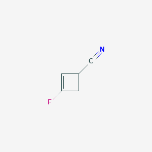 molecular formula C5H4FN B14129745 3-Fluoro-2-cyclobutene-1-carbonitrile CAS No. 86770-81-2