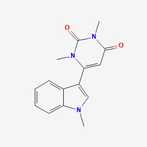 molecular formula C15H15N3O2 B14129754 1,3-Dimethyl-6-(1-methyl-1H-indol-3-yl)pyrimidine-2,4(1H,3H)-dione CAS No. 89246-33-3