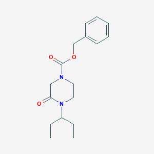 molecular formula C17H24N2O3 B14129853 Benzyl 3-oxo-4-(pentan-3-yl)piperazine-1-carboxylate 