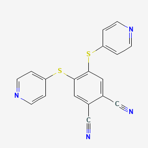 molecular formula C18H10N4S2 B14129857 4,5-Bis(pyridin-4-ylthio)phthalonitrile 
