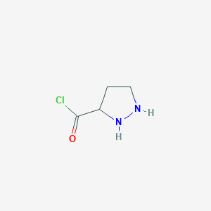 molecular formula C4H7ClN2O B14129868 3-Pyrazolidinecarbonyl chloride CAS No. 64154-85-4