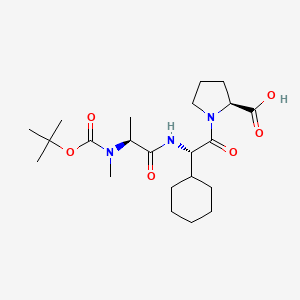 molecular formula C22H37N3O6 B14129882 Boc-N(Me)Ala-Chg-Pro-OH 